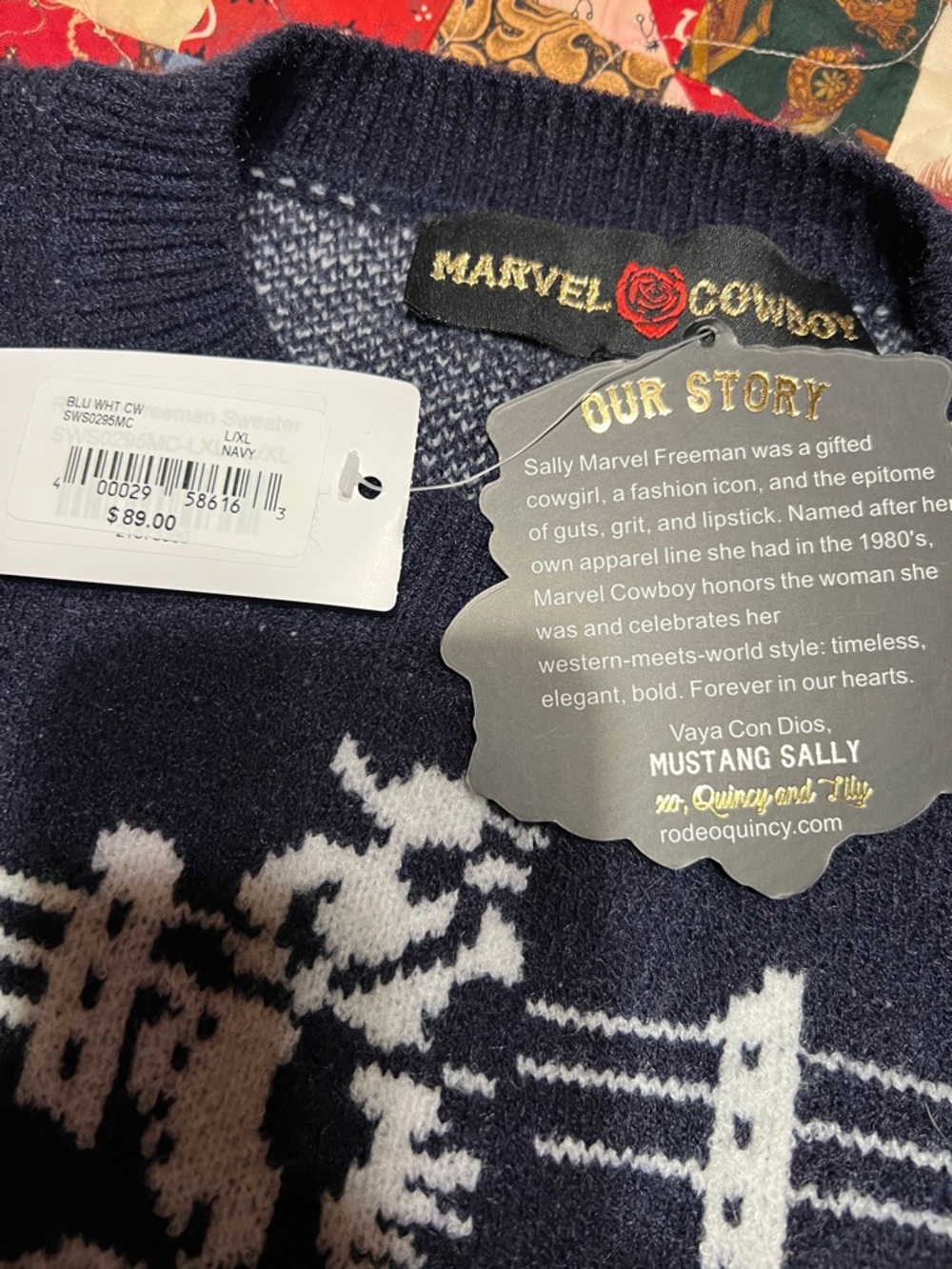 Marvel Cowboy Western-Print Knit Sweater - Picture 3 of 6